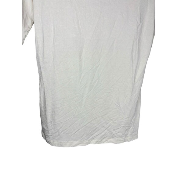 Lauren Ralph Lauren Women’s Mock Neck Top Ivory Cream M Elbow Sleeve Minimalist - Picture 9 of 10